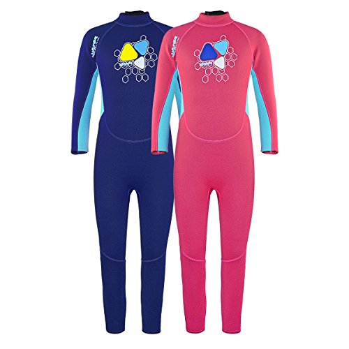 LayaTone Traje de Neopreno para Niños Niña Traje de Buceo 2mm Surf Protector UV Neoprene Kayak Neopreno para Niños Niña Traje de Neopreno Infantil Wetsuit