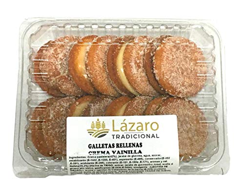 Lázaro Galletas Fritas Rellenas De Crema De Vainilla 8 unidades, 300 g
