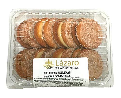 Lázaro Galletas Fritas Rellenas De Crema De Vainilla 8 unidades, 300 g Lázaro Galletas Fritas Rellenas De Crema De Vainilla 8 unidades, 300 g