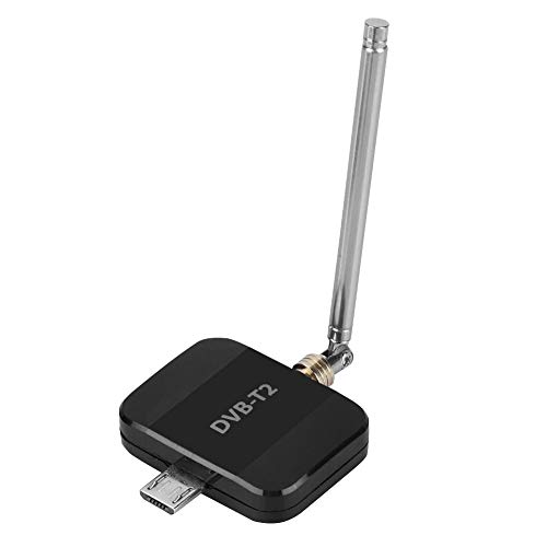 Lazmin Receptor de TV Digital DVB-T2, Stick de TV HD inalámbrico Micro USB para teléfono/Tableta PC/portátil con Android Mira hasta 30 programas de TV Lazmin Receptor de TV Digital DVB-T2, Stick de TV HD inalámbrico Micro USB para teléfono/Tableta PC/portátil con Android Mira hasta 30 programas de TV