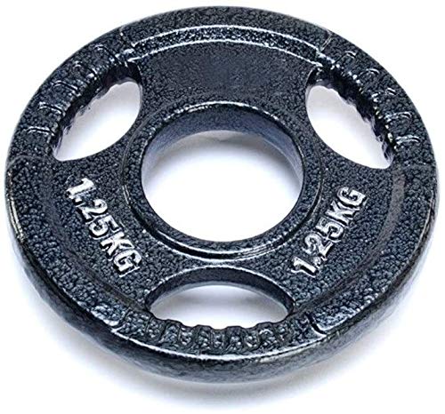 LAZNG Placa de Entrenamiento de Fuerza Tri-Grip Placas olímpicas Barbell Placas de Peso de Hierro Fundido Placa de Parachoques for el Ejercicio del Gimnasio del hogar (tamaño : 1.25KG/3lb*1)