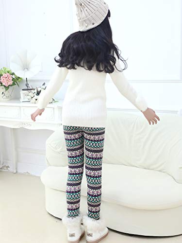 Lazzon Niña Invierno Leggings Mallas Pantalones Largos Grueso Cálido Forrado Caliente Jeggings