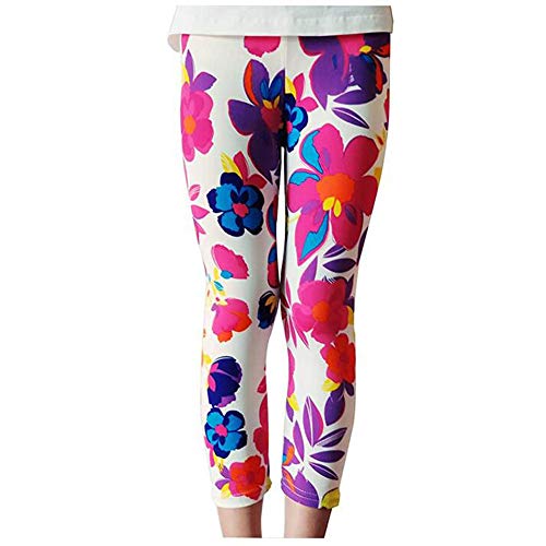 Lazzon Niñas Pantalones Leggings Cortos 3/4 Largos Deportiva Mallas para Chicas 2-13 Años