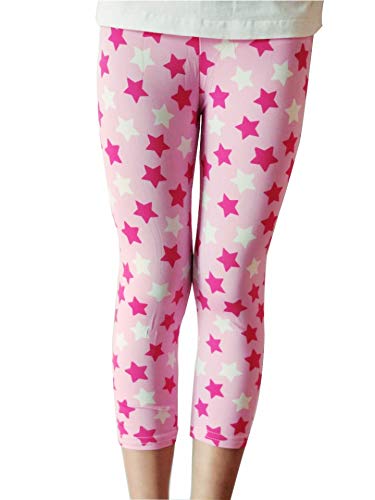 Lazzon Niñas Pantalones Leggings Cortos 3/4 Largos Deportiva Mallas para Chicas 2-13 Años