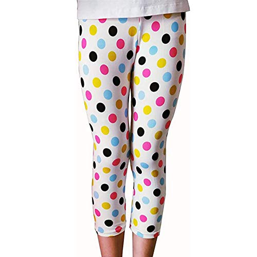 Lazzon Niñas Pantalones Leggings Cortos 3/4 Largos Deportiva Mallas para Chicas 2-13 Años