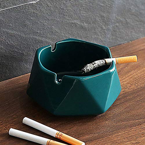 LBHH Cenicero de cerámica con Tapa para Cigarrillos,Oficina,Cerámica Cenicero Resistente Al Vento Antiolor Diseño,Aplicar para para Mesa de café,pequeño decoración,apartamento,Dormitorio