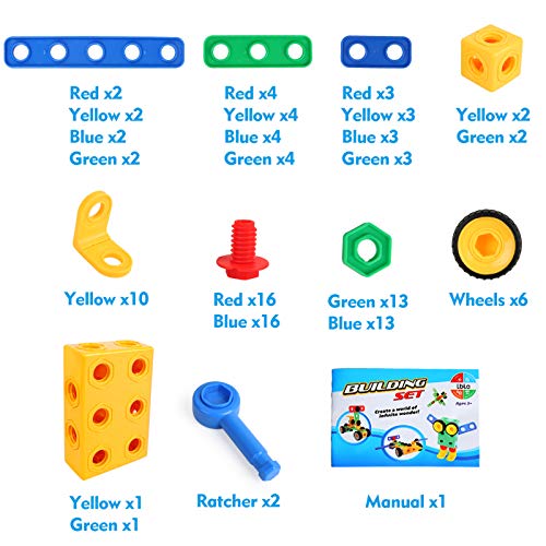LBLA Bloques de Construcción,Juguetes Construcción, 118 PCS, a partir de 3 años LBLA Bloques de Construcción,Juguetes Construcción, 118 PCS, a partir de 3 años