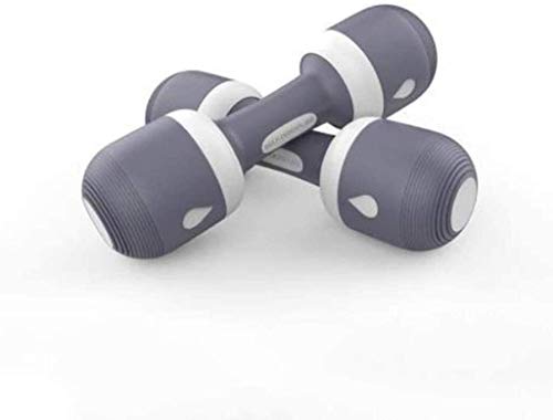 LCNING Mancuerna Conjunto Gimnasia Bíceps Levantamiento de Pesas Señora ejercitador Pequeño Ajustable Peso mancuerna Señora Un par de Mancuernas Equipo Delgado Armas Barra (Color : Gris)