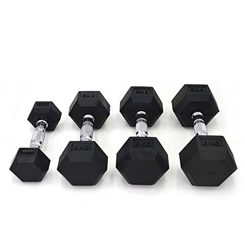 LCNING Mancuerna Set 10 kg Seis Corner Mancuernas fijas Hombres con Cubierta de Goma, Pesas de Gimnasio, Pesas Culturismo LCNING Mancuerna Set 10 kg Seis Corner Mancuernas fijas Hombres con Cubierta de Goma, Pesas de Gimnasio, Pesas Culturismo