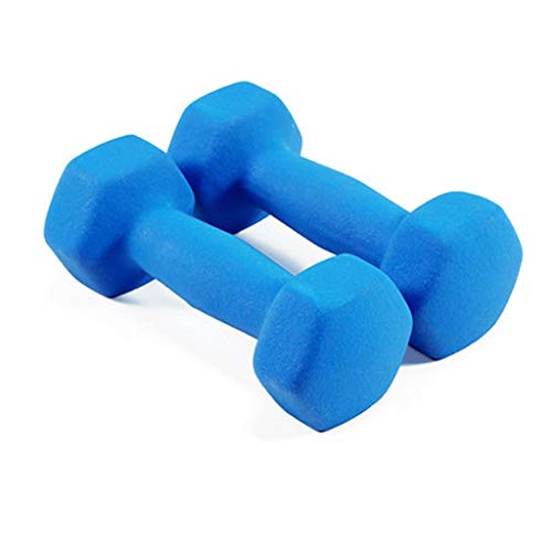 LCY Pesos Hexagonal con Mancuernas de Fitness-1 kg 5 kg Inicio Ejercicio de la Gimnasia Equipo de la Aptitud Delgada Armas Inicio Pesas for Mujeres y Hombres (Color : Blue, tamaño : 1kgx2)