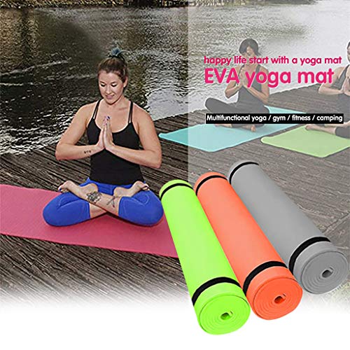 lcybem - Esterilla de yoga antideslizante (4 mm, goma EVA, ecológica, esterilla de ejercicios, esterilla de yoga para gimnasio, pilates, ejercicios de suelo, gris lcybem - Esterilla de yoga antideslizante (4 mm, goma EVA, ecológica, esterilla de ejercicios, esterilla de yoga para gimnasio, pilates, ejercicios de suelo, gris