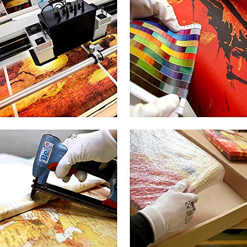 lcyfg Cuadros Decoracion Salon Modernos Gran Boxeo HD Impreso 5 Piezas Lienzo Arte Pinturas Cuadros Modular Cartel Decoración para El Hogar Marco（150x80cm