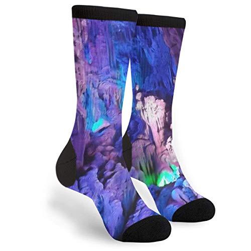 LCYYDECO Art Natural Cave Cool Sagrada Familia Casual Cool 3D Printed Novelty Graphic Crew Tube Socks