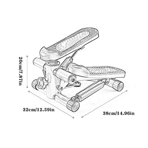 LDDLDG Stepper Mute Mini Stepper Up-down-Stepper con pantalla multifunción, con resistencia ajustable en el hogar, dispositivo de fitness (color: naranja)