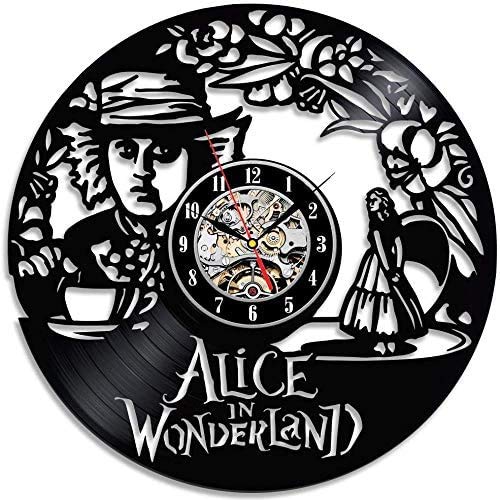 Ldwxxx Reloj de Pared de Disco de Vinilo Reloj de Pared del Disco de Vinilo Alicia en el país de Las Maravillas Tema Hermoso de la Pared Reloj de Pared de la decoración Ldwxxx Reloj de Pared de Disco de Vinilo Reloj de Pared del Disco de Vinilo Alicia en el país de Las Maravillas Tema Hermoso de la Pared Reloj de Pared de la decoración