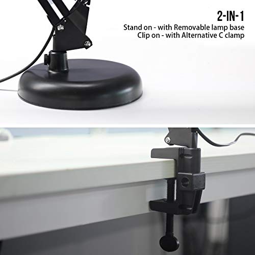 LE Lámpara de Escritorio LED, Casquillo E27, Bombilla Sustituible no Incluida, Luz Mesa de Noche, para Estanterias, Cabeceros, etc. Base y Pinza Incluidas LE Lámpara de Escritorio LED, Casquillo E27, Bombilla Sustituible no Incluida, Luz Mesa de Noche, para Estanterias, Cabeceros, etc. Base y Pinza Incluidas