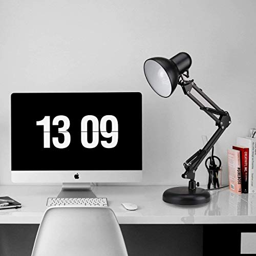 LE Lámpara de Escritorio LED, Casquillo E27, Bombilla Sustituible no Incluida, Luz Mesa de Noche, para Estanterias, Cabeceros, etc. Base y Pinza Incluidas LE Lámpara de Escritorio LED, Casquillo E27, Bombilla Sustituible no Incluida, Luz Mesa de Noche, para Estanterias, Cabeceros, etc. Base y Pinza Incluidas
