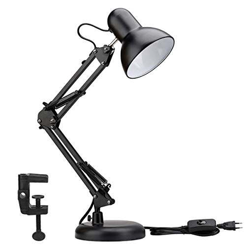 LE Lámpara de Escritorio LED, Casquillo E27, Bombilla Sustituible no Incluida, Luz Mesa de Noche, para Estanterias, Cabeceros, etc. Base y Pinza Incluidas LE Lámpara de Escritorio LED, Casquillo E27, Bombilla Sustituible no Incluida, Luz Mesa de Noche, para Estanterias, Cabeceros, etc. Base y Pinza Incluidas