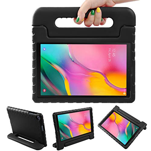 LEADSTAR Funda para Samsung Galaxy Tab A 10.1 2019, Ligero y Super Protective Antichoque EVA Estuche Protector Diseñar Especialmente Manija Caso con Soporte para los Niños, SM-T510 / T515 (Negro)