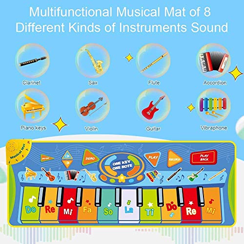 LEADSTAR Juguetes Niños 2 3 4 5Años, Alfombra para Piano, Alfombra de Teclado Táctil Musical Touch Juego Musical, Alfombra para Teclado, Alfombra Electrónica Portátil para el Baile, 130*48cm LEADSTAR Juguetes Niños 2 3 4 5Años, Alfombra para Piano, Alfombra de Teclado Táctil Musical Touch Juego Musical, Alfombra para Teclado, Alfombra Electrónica Portátil para el Baile, 130*48cm