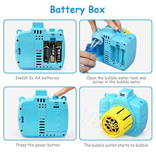 LEADSTAR Maquina de Burbujas, Máquina de Burbujas Automática niños soplador de Burbujas para Fiestas Incluye Botella de solución, los Mejores Juguetes y Regalos para Niños y Niñas LEADSTAR Maquina de Burbujas, Máquina de Burbujas Automática niños soplador de Burbujas para Fiestas Incluye Botella de solución, los Mejores Juguetes y Regalos para Niños y Niñas
