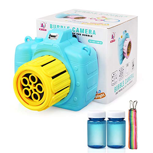 LEADSTAR Maquina de Burbujas, Máquina de Burbujas Automática niños soplador de Burbujas para Fiestas Incluye Botella de solución, los Mejores Juguetes y Regalos para Niños y Niñas