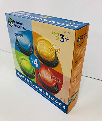 Learning Resources- Botones de Respuesta con luz y Sonido, Set de 4, Color (LER3776) Learning Resources- Botones de Respuesta con luz y Sonido, Set de 4, Color (LER3776)