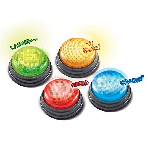 Learning Resources- Botones de Respuesta con luz y Sonido, Set de 4, Color (LER3776)