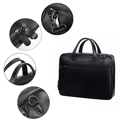 Leathario Maletín Cuero Vintage Ejecutivo de Trabajo Bolsa Mensajero para Portátil 14 Pulgadas Bolso Bandolera de Mano Piel Negocio para Hombre (Negro 33) Leathario Maletín Cuero Vintage Ejecutivo de Trabajo Bolsa Mensajero para Portátil 14 Pulgadas Bolso Bandolera de Mano Piel Negocio para Hombre (Negro 33)