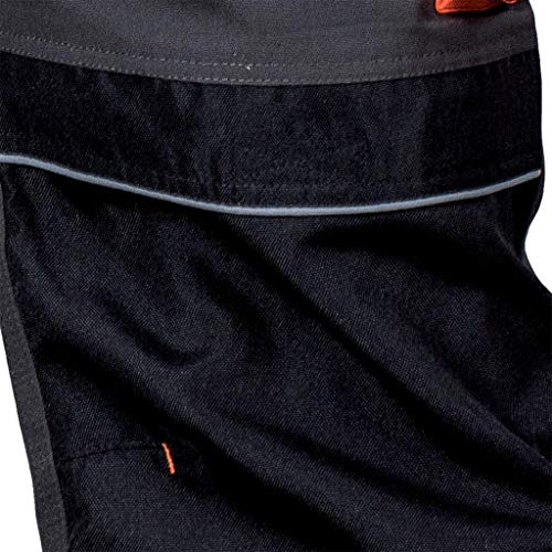 Leber&Hollman Canver - Pantalones protectores, color negro y naranja, talla 56 alemana