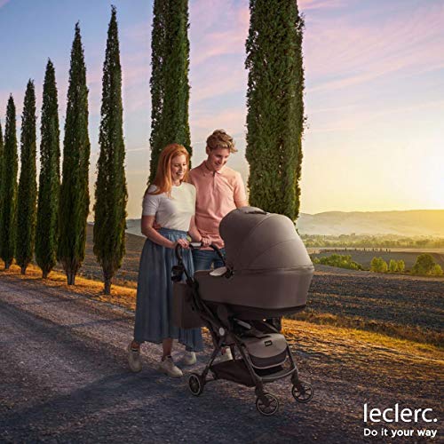 Leclerc Baby - Silla de paseo para bebé Gris - Capazo de paseo para bebé ultraligero y compacto - De 0 a 6 meses (10kg)