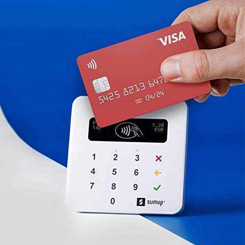 Lector De Tarjetas Portátil Sumup Air-Pago con Tarjeta De Débito, Crédito, Apple, Google Pay y más- Terminal Móvil con Tecnología RFID NFC- Pago con Solo Acercar Su Tarjeta-Teléfono O Chip & Pin Lector De Tarjetas Portátil Sumup Air-Pago con Tarjeta De Débito, Crédito, Apple, Google Pay y más- Terminal Móvil con Tecnología RFID NFC- Pago con Solo Acercar Su Tarjeta-Teléfono O Chip & Pin