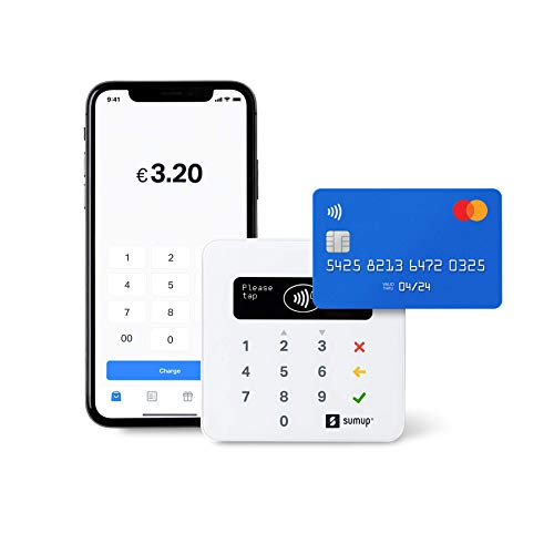 Lector De Tarjetas Portátil Sumup Air-Pago con Tarjeta De Débito, Crédito, Apple, Google Pay y más- Terminal Móvil con Tecnología RFID NFC- Pago con Solo Acercar Su Tarjeta-Teléfono O Chip & Pin Lector De Tarjetas Portátil Sumup Air-Pago con Tarjeta De Débito, Crédito, Apple, Google Pay y más- Terminal Móvil con Tecnología RFID NFC- Pago con Solo Acercar Su Tarjeta-Teléfono O Chip & Pin