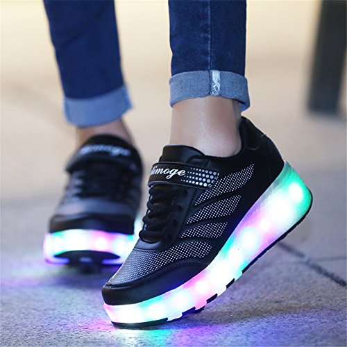 Led Luces Zapatos con Ruedas Dobles para Pequeños Niños y Niña Automática Calzado de Skateboarding Deportes de Exterior Patines en Línea Brillante Mutilsport Aire Libre y Deporte Gimnasia Zapatillas Led Luces Zapatos con Ruedas Dobles para Pequeños Niños y Niña Automática Calzado de Skateboarding Deportes de Exterior Patines en Línea Brillante Mutilsport Aire Libre y Deporte Gimnasia Zapatillas