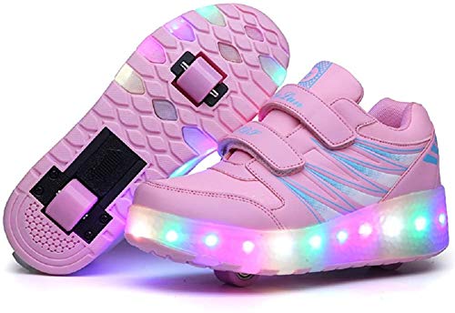 Led Luces Zapatos con Ruedas Dobles para Pequeños Niños y Niña Automática Calzado de Skateboarding Deportes de Exterior Patines en Línea Brillante Mutilsport Aire Libre y Deporte Gimnasia Zapatillas Led Luces Zapatos con Ruedas Dobles para Pequeños Niños y Niña Automática Calzado de Skateboarding Deportes de Exterior Patines en Línea Brillante Mutilsport Aire Libre y Deporte Gimnasia Zapatillas