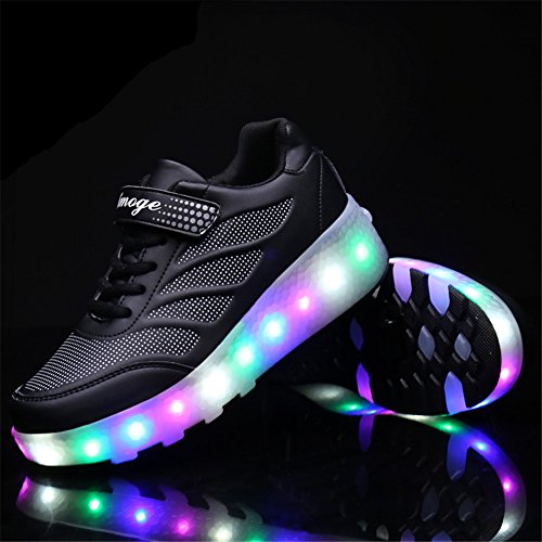 Led Luces Zapatos con Ruedas Dobles para Pequeños Niños y Niña Automática Calzado de Skateboarding Deportes de Exterior Patines en Línea Brillante Mutilsport Aire Libre y Deporte Gimnasia Zapatillas