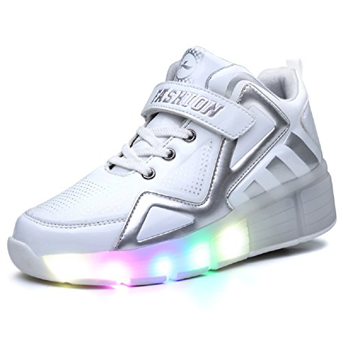 Led Luces Zapatos con Ruedas para Pequeños Niños y Niña Automática Calzado de Skateboarding Deportes de Exterior Patines en Línea Brillante Mutilsport Aire Libre y Deporte Gimnasia Running Zapatillas Led Luces Zapatos con Ruedas para Pequeños Niños y Niña Automática Calzado de Skateboarding Deportes de Exterior Patines en Línea Brillante Mutilsport Aire Libre y Deporte Gimnasia Running Zapatillas
