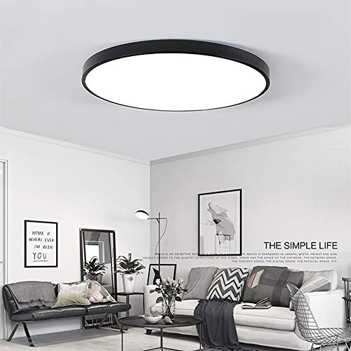LED Moderno Lámpara De Techo,Iluminación de techo de interior,Plafón de techo, lámpara de techo para pasillo salón dormitorio (Blanco Frio 18 W, 30 CM)