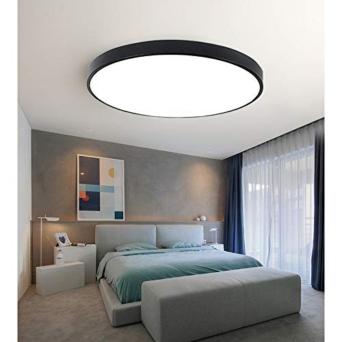 LED Moderno Lámpara De Techo,Iluminación de techo de interior,Plafón de techo, lámpara de techo para pasillo salón dormitorio (Blanco Frio 18 W, 30 CM)