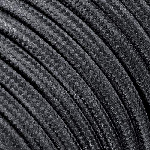 ledscom.de Cable textil con enchufe, interruptor de 2 hilos negro, 2m ledscom.de Cable textil con enchufe, interruptor de 2 hilos negro, 2m