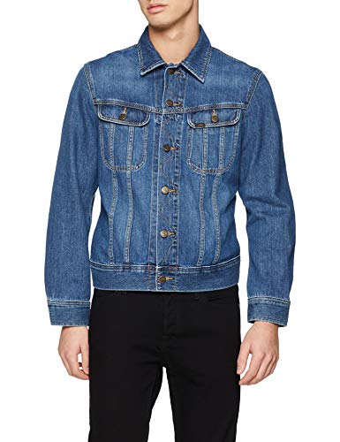 Lee Slim Rider Chaqueta de mezclilla, Azul (Flick Dark Ka), Medium para Hombre