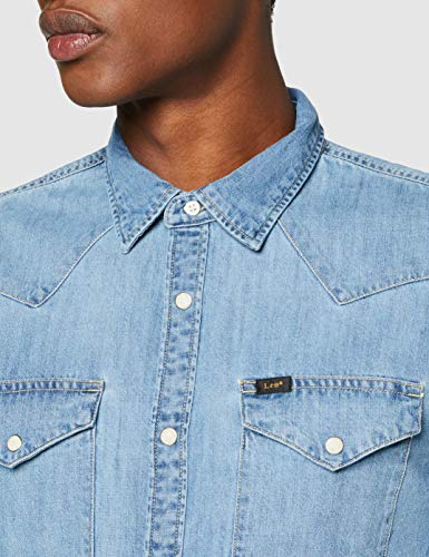 Lee Western Shirt Camisa, Frost Blue, Small para Hombre Lee Western Shirt Camisa, Frost Blue, Small para Hombre