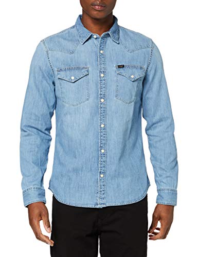 Lee Western Shirt Camisa, Frost Blue, Small para Hombre Lee Western Shirt Camisa, Frost Blue, Small para Hombre