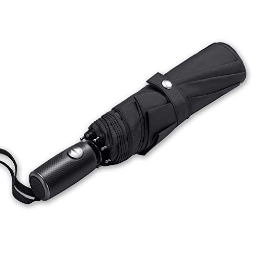 Leebotree Paraguas Plegables y Compacto, Paraguas de Viaje Plegable Clásico Sistema automático de Apertura Tela Impermeable y Muy Resistente 210T de Teflón. Fácil Transporte (Negro) Leebotree Paraguas Plegables y Compacto, Paraguas de Viaje Plegable Clásico Sistema automático de Apertura Tela Impermeable y Muy Resistente 210T de Teflón. Fácil Transporte (Negro)