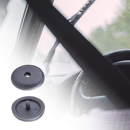 LEEQ - Botón de tope para cinturón de seguridad, no requiere soldadura para instalarlo, color gris, con punzón con mango de madera, 15 juegos de botones