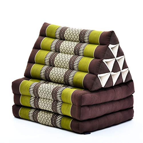 Leewadee colchón Plegable con Tres segmentos – Futón con cojín Hecho a Mano de kapok ecológico, colchoneta tailandesa, 170 x 53 cm, marrón Verde Leewadee colchón Plegable con Tres segmentos – Futón con cojín Hecho a Mano de kapok ecológico, colchoneta tailandesa, 170 x 53 cm, marrón Verde