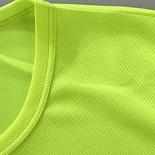Leezo Camiseta Reflectante de Seguridad Camisetas de Manga Corta de Alta Visibilidad Tops Equipo Seguro para Obras de construcción Leezo Camiseta Reflectante de Seguridad Camisetas de Manga Corta de Alta Visibilidad Tops Equipo Seguro para Obras de construcción