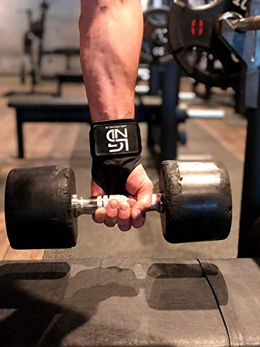 LEGEND Power- Correas con Ganchos de Metal para Levantamiento de Pesas para Profesionales - Neopreno y Cierre de Gancho y Lazo - Juego de 2 Ganchos para el Powerlifting