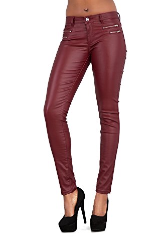 Leggings ajustados para mujer, con aspecto de cuero, tallas 34, 36, 38, 40, 42