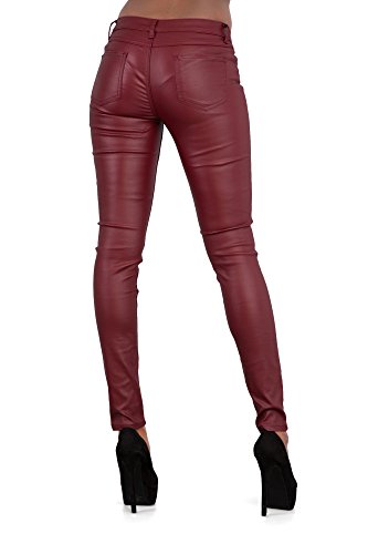 Leggings ajustados para mujer, con aspecto de cuero, tallas 34, 36, 38, 40, 42